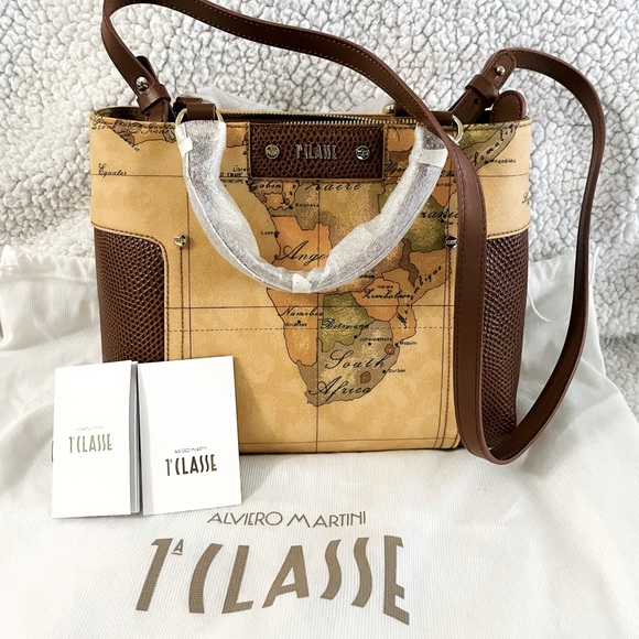 ALVERO MARTINI 1ª Classe GEO LIRICA SMALL HANDBAG WITH SHOULDER STRAP - Picture 2 of 11